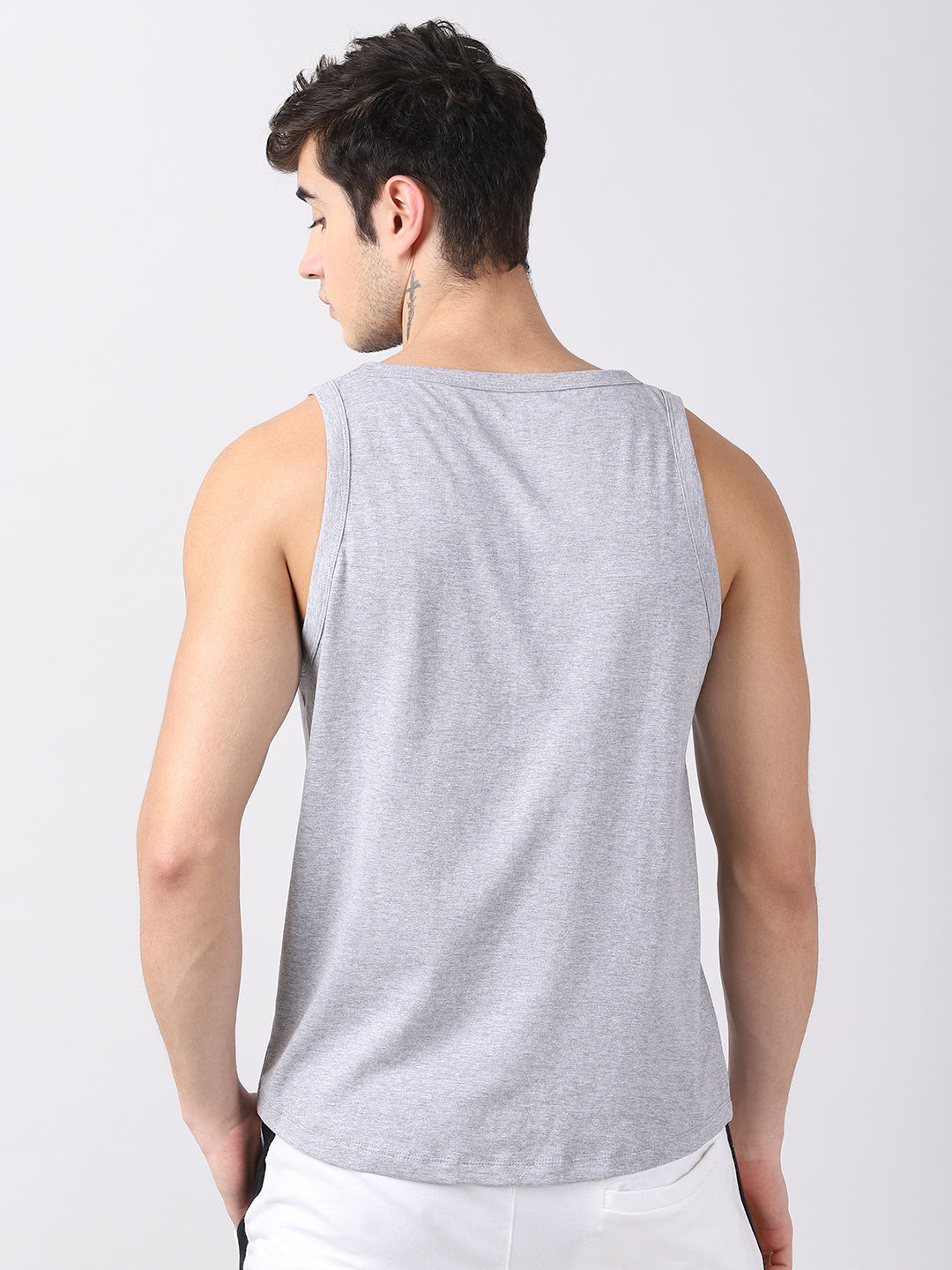 Dark Grey Anime Sleeveless T-Shirt Vest Bushirt