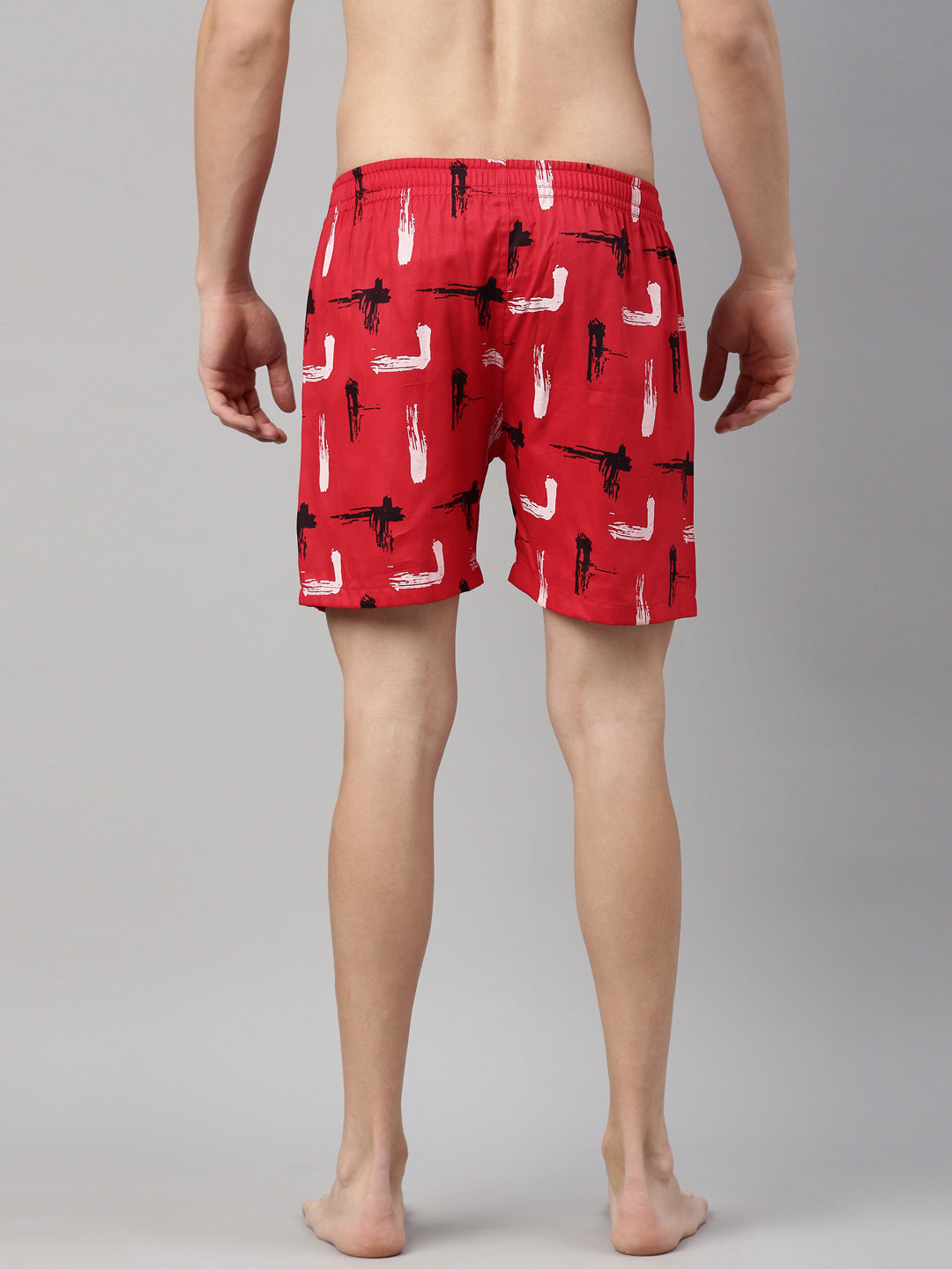 All Over Printed Scarlet Red Boxer Boxers Bushirt