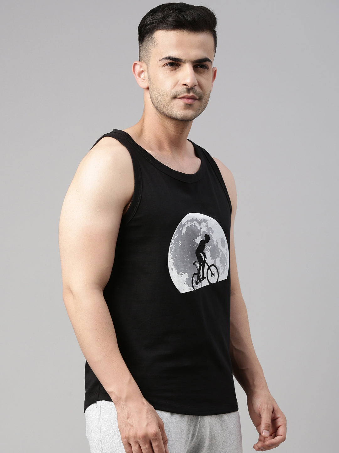 Cycle Moon Sleeveless T Shirt Vest Bushirt