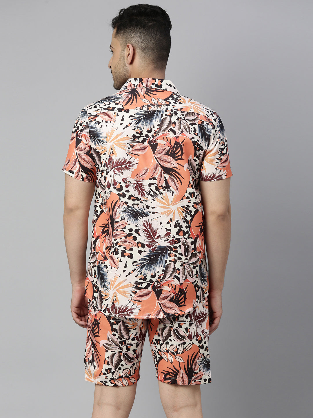 Tropical Leaves Cream Co-Ords Co-Ords Bushirt