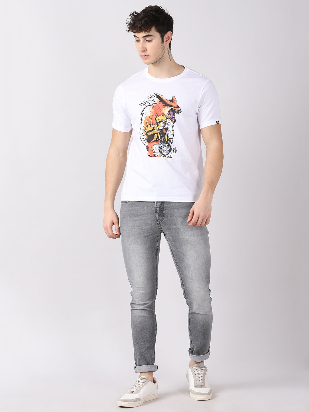 Rasengan with Kyubi - Naruto Anime T-Shirt Graphic T-Shirts Bushirt