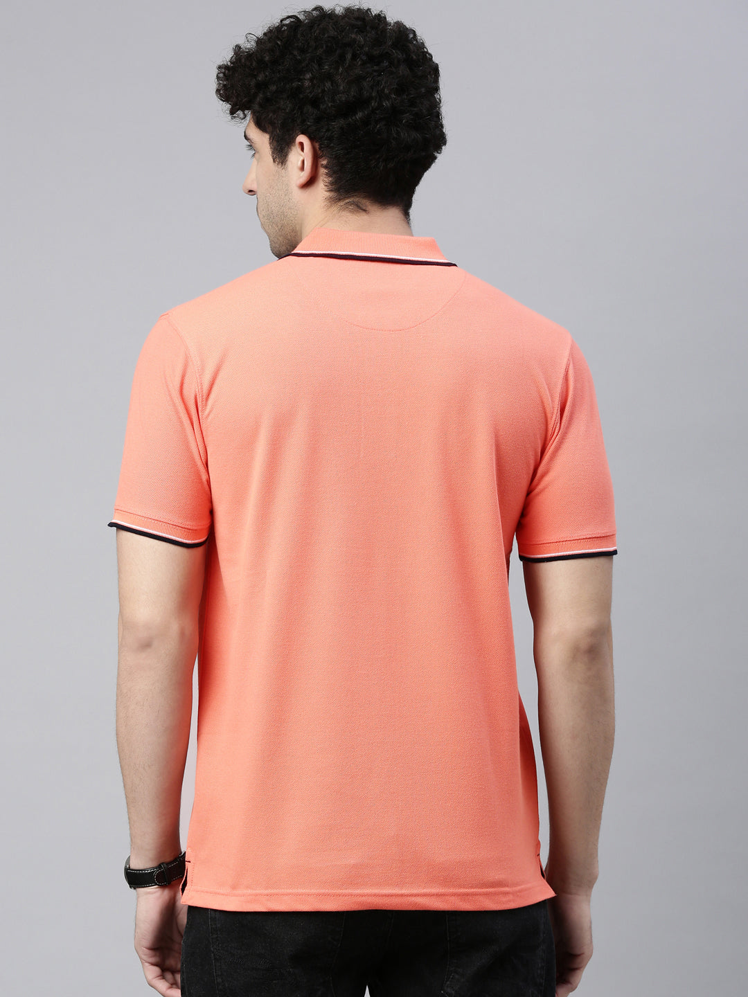 Melon Tipped Polo T-Shirt Polo Tees Bushirt