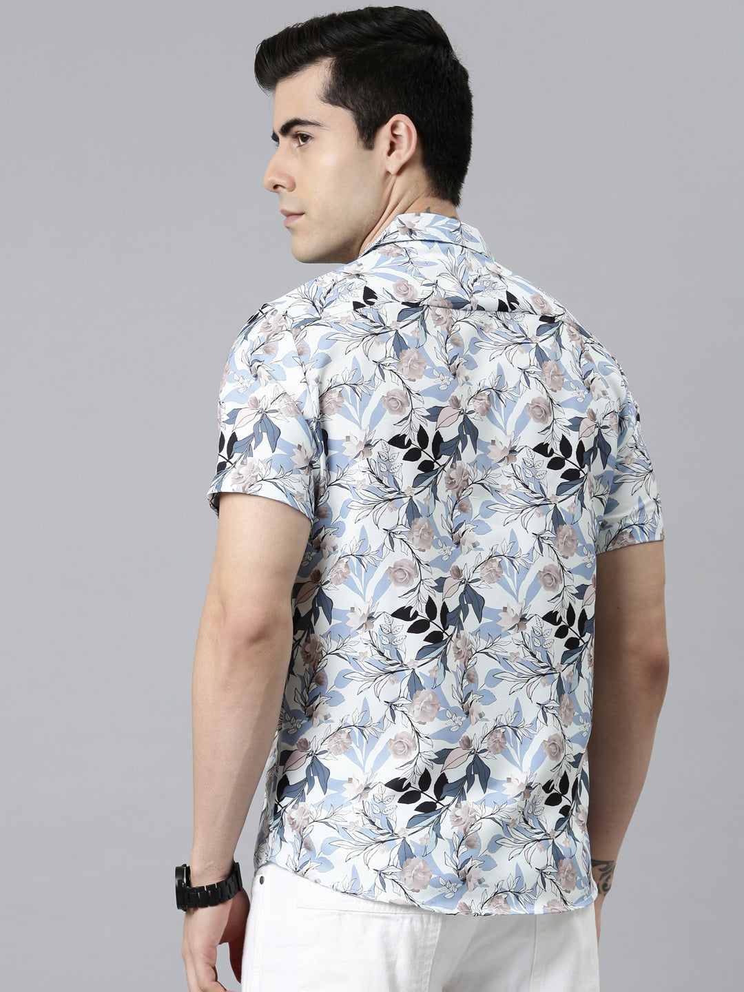 Bloom White Shirt Printed Shirt Bushirt