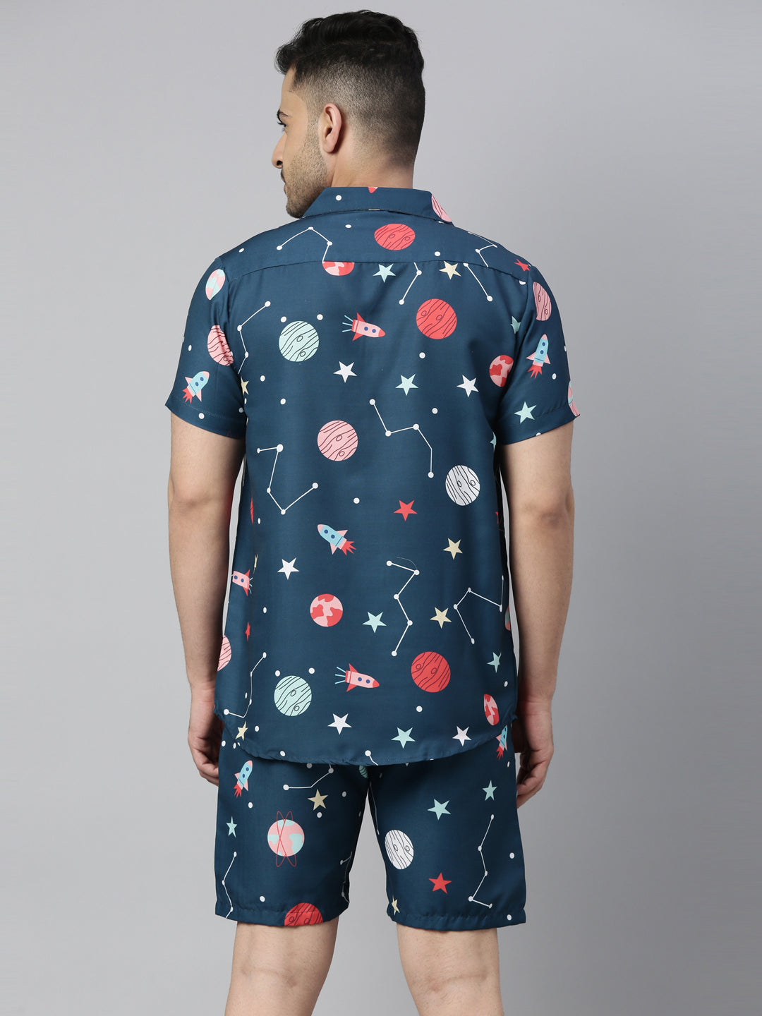 Space Teal Green Co-Ords Co-Ords Bushirt
