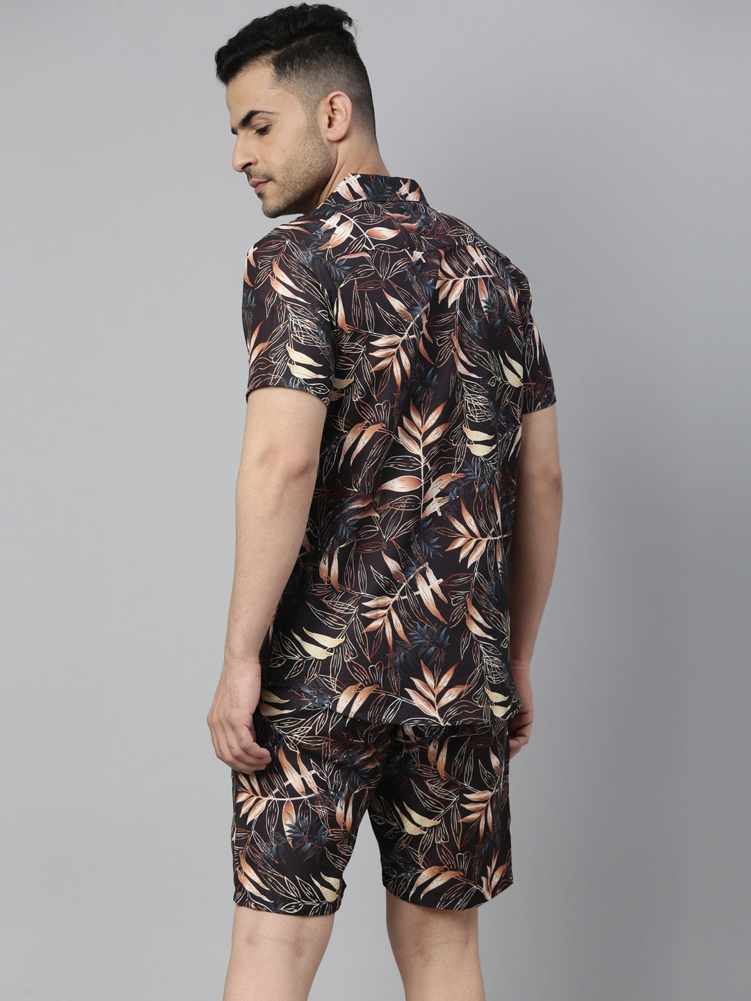 Tropical Leaf Brown Co-Ords Co-Ords Bushirt