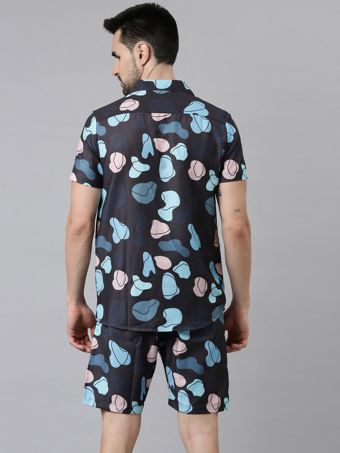 Sky Blue Printed Co-Ords Co-Ords Bushirt