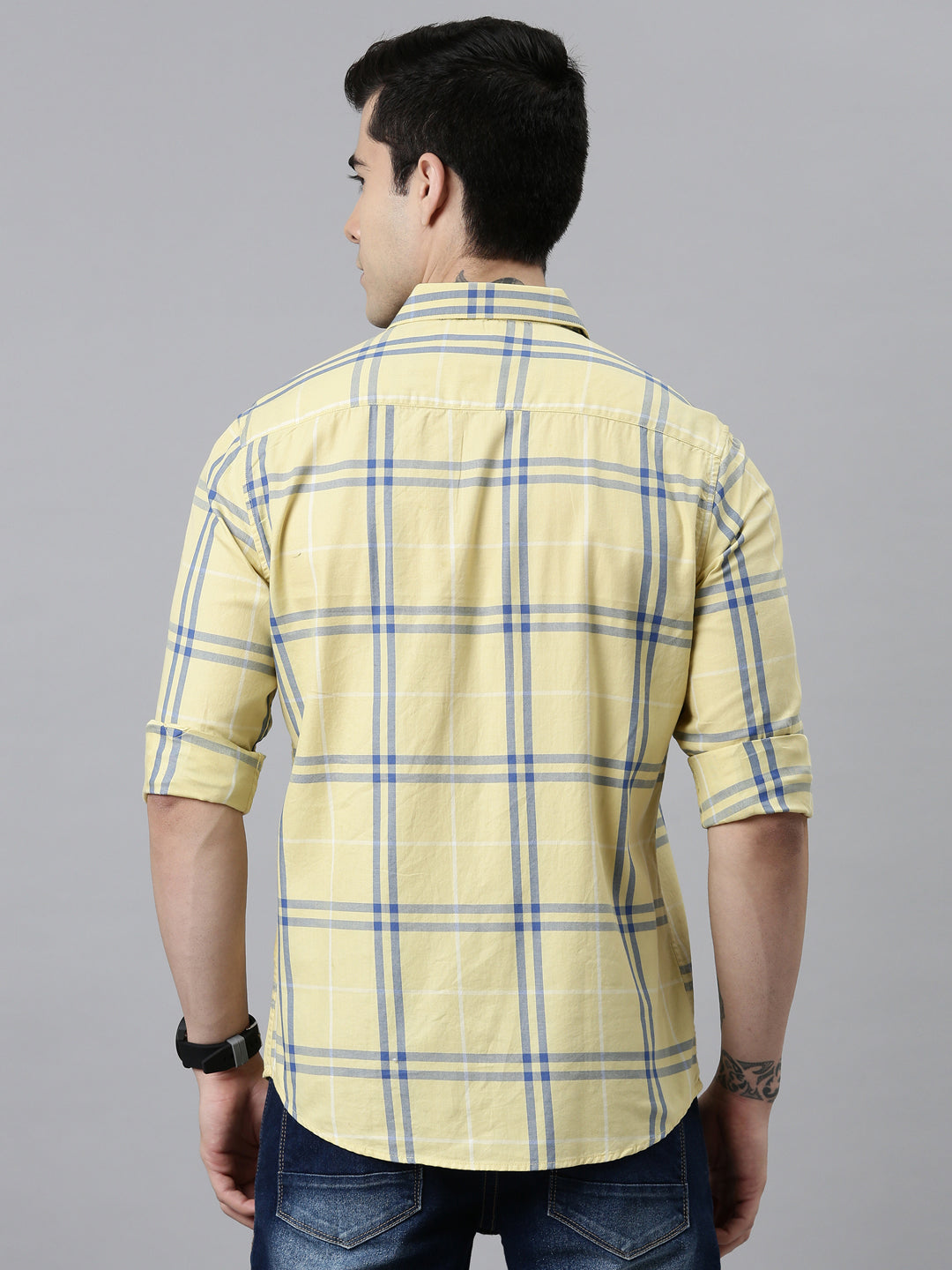 Heritage Yellow Checks Shirt Checks Shirt Bushirt