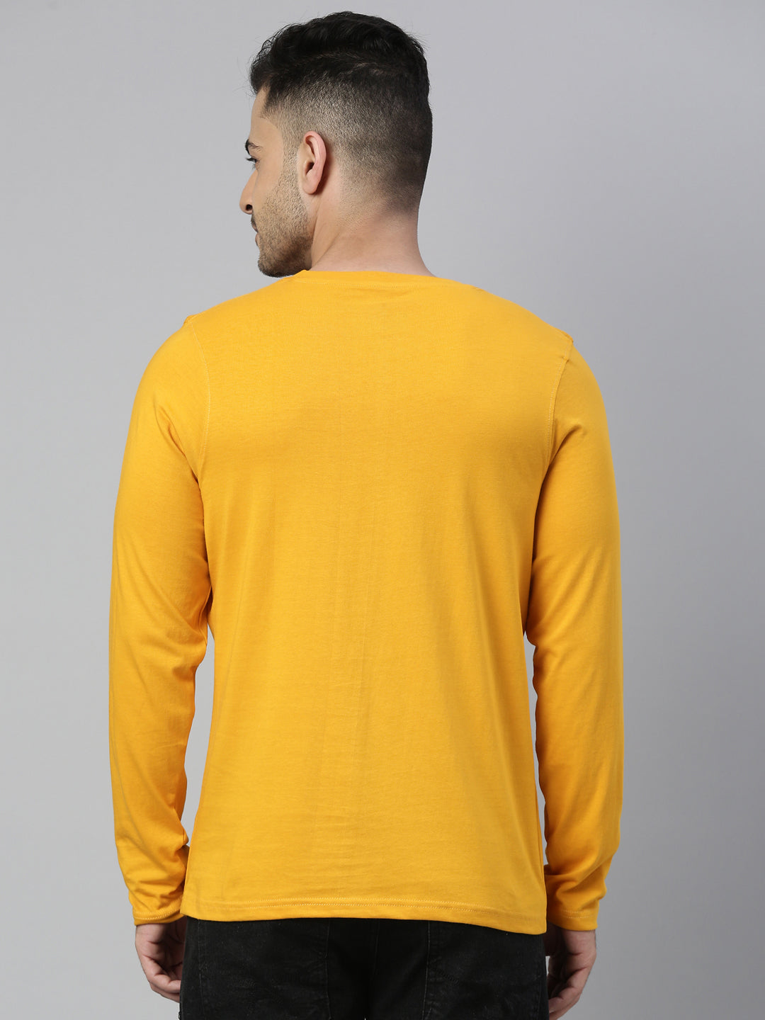 Head Phone Mustard Full Sleeves T Shirt Full Sleeves Bushirt