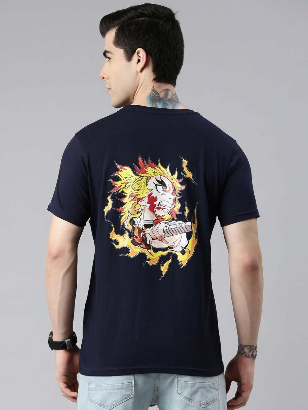 Demon Slayer - Rengoku Anime T-Shirt Graphic T-Shirts Bushirt