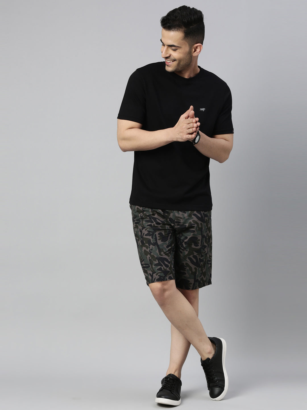 Pebble Grey Camouflage Shorts Men's Shorts Bushirt