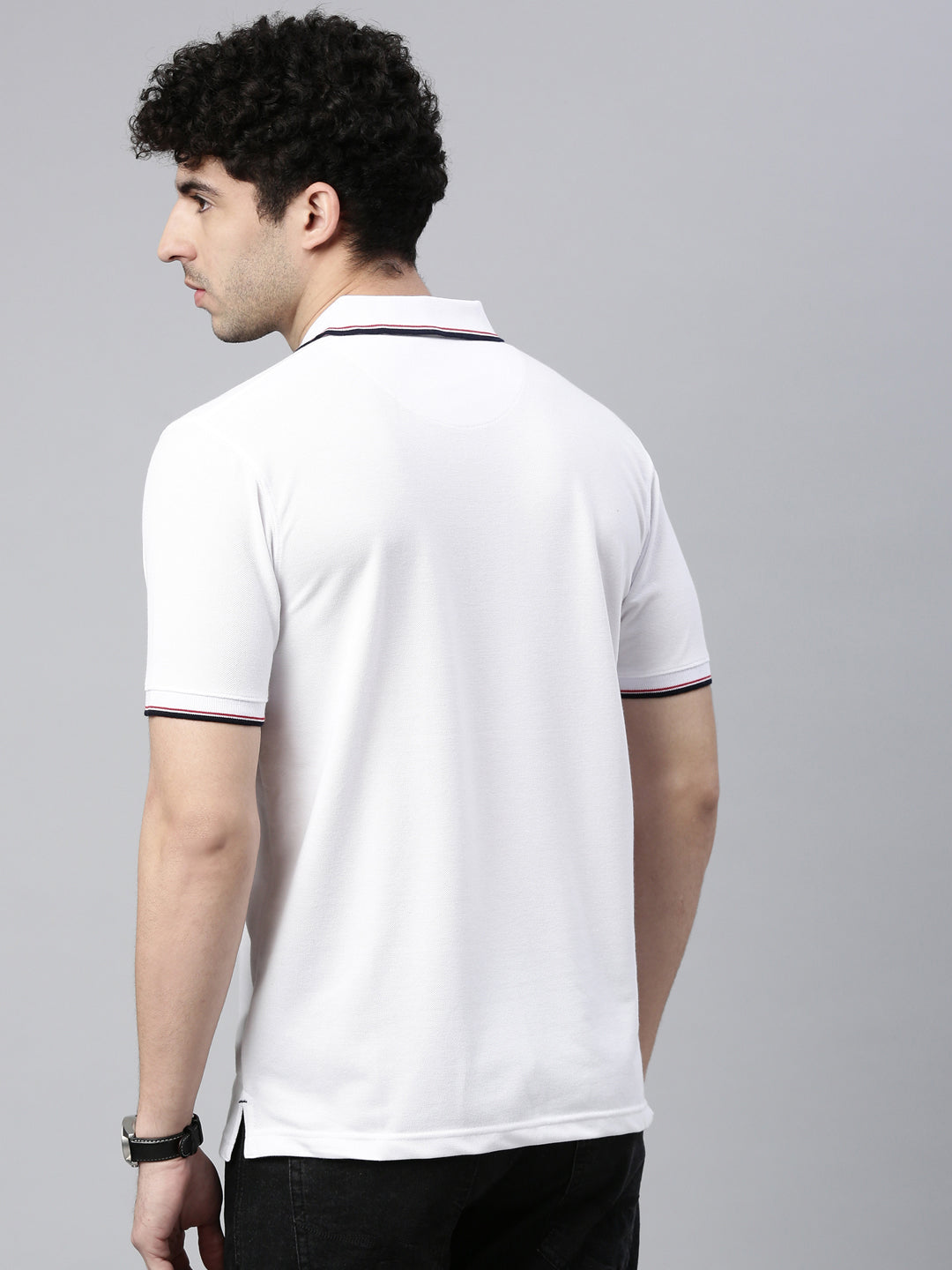 White Tipped Polo T-Shirt Polo Tees Bushirt