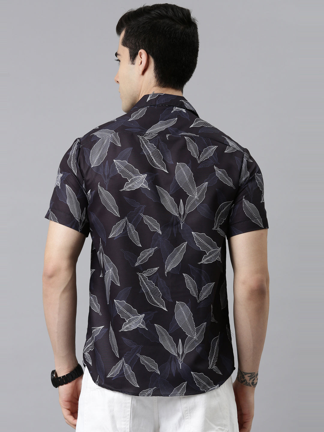 Leaf Print Shirt Printed Shirt Bushirt