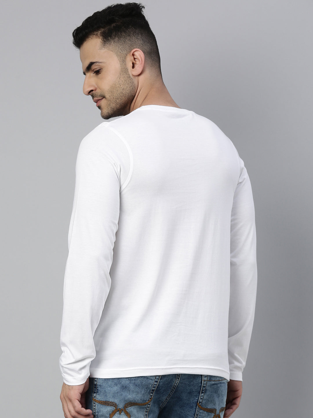 Guitar Boy White Full Sleeves T Shirt Full Sleeves Bushirt