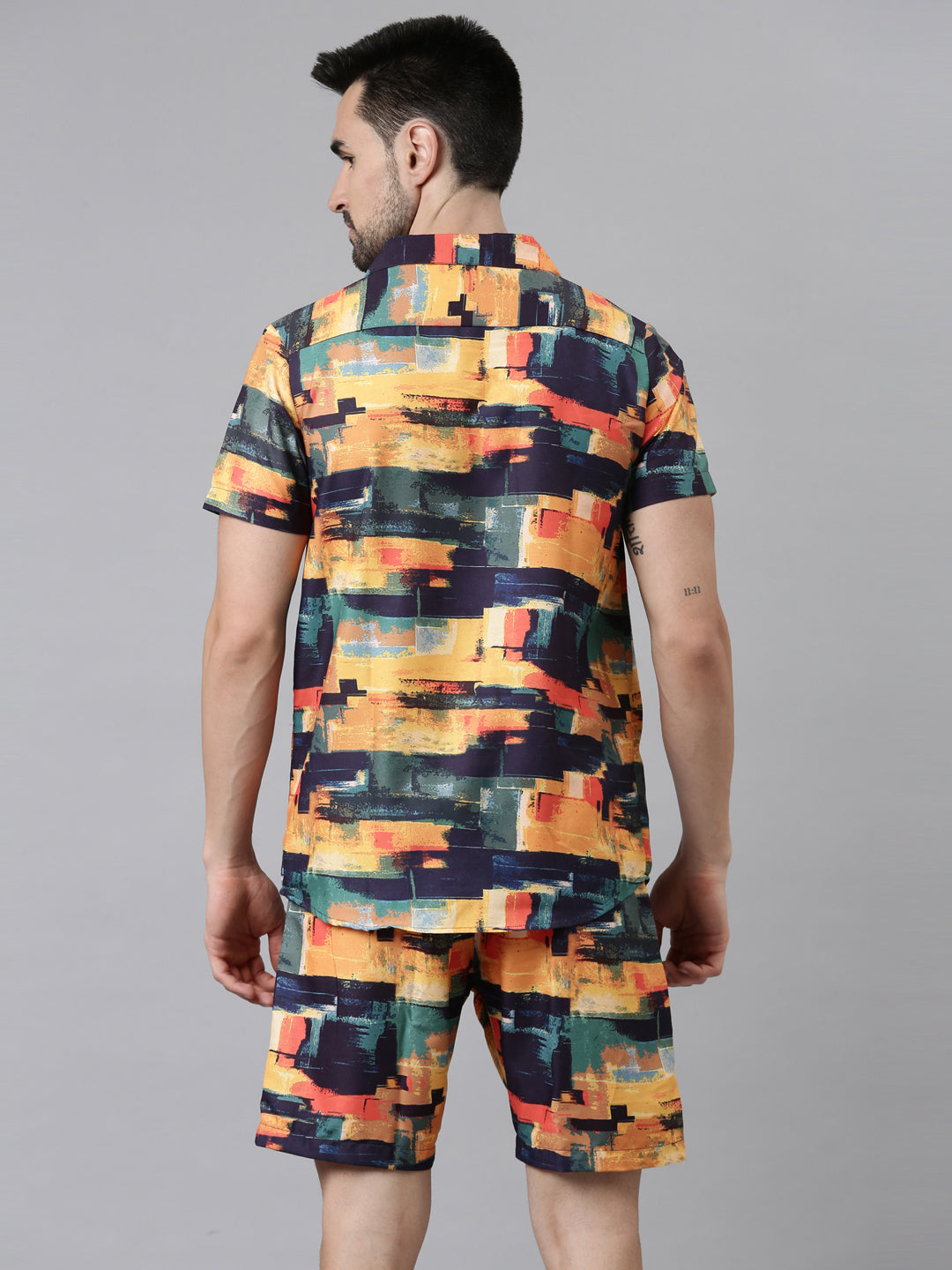 Orange Printed Co-Ords Co-Ords Bushirt