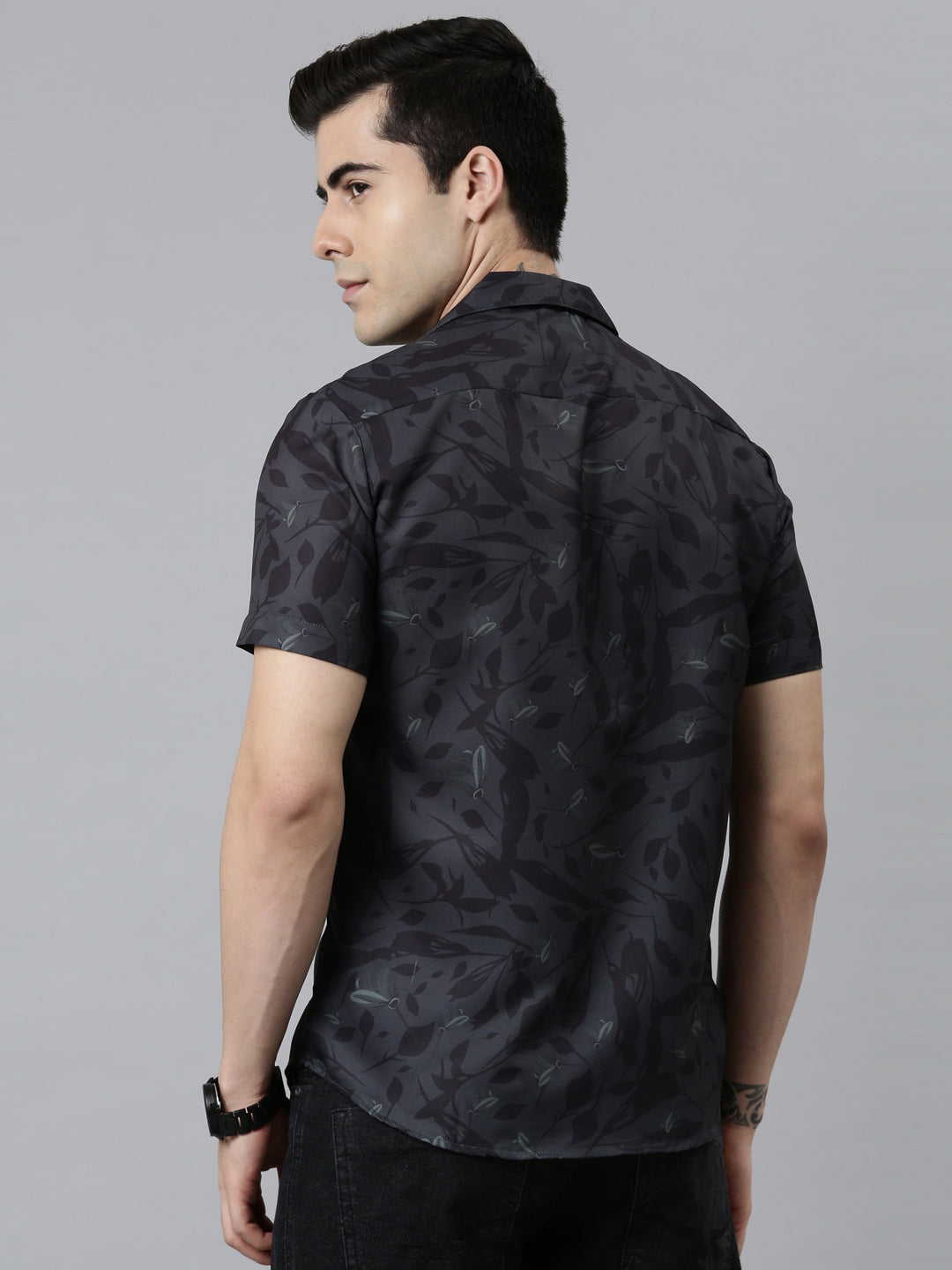 Spring Leaf Shirt Printed Shirt Bushirt