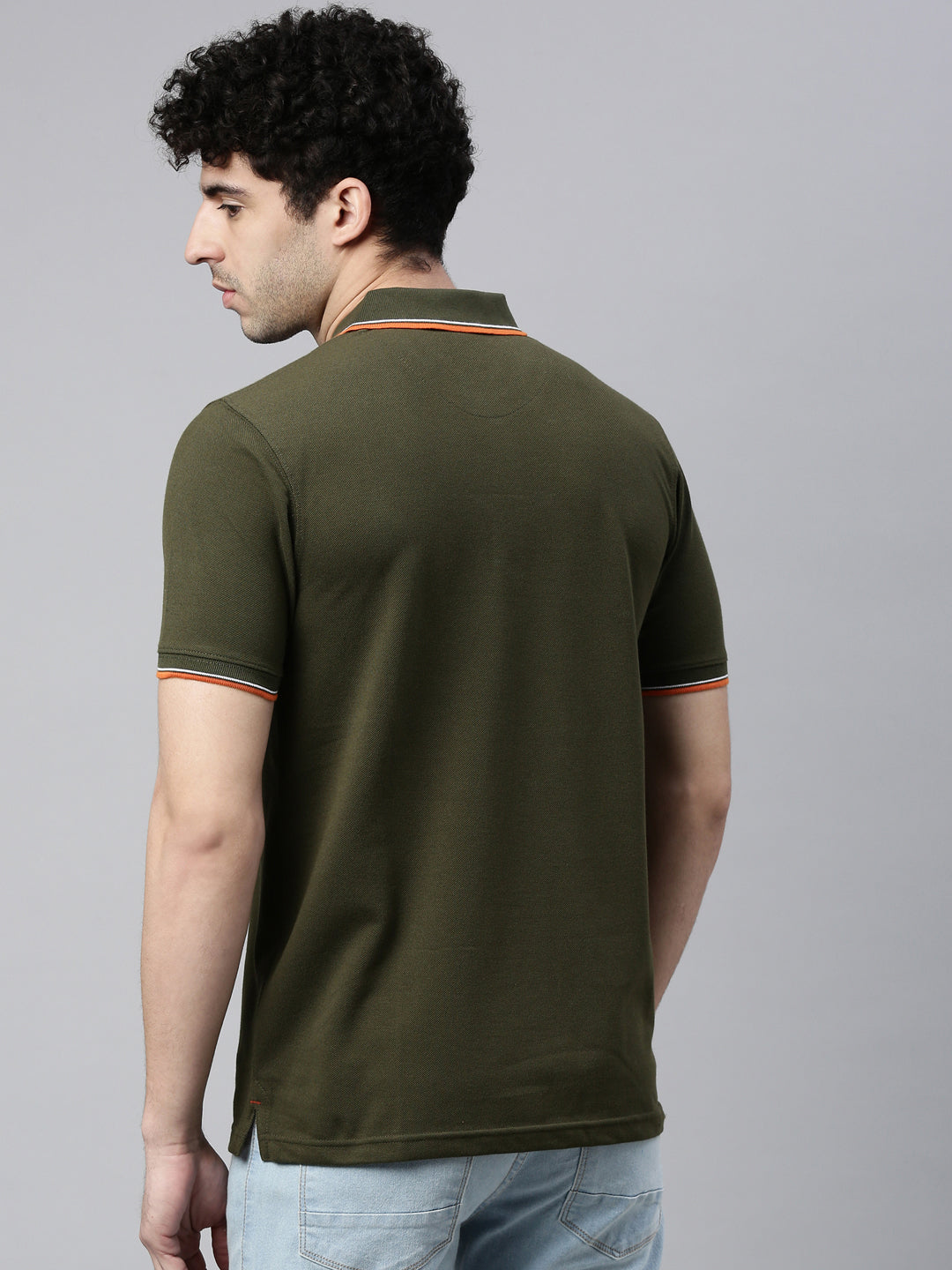 Olive Tipped Polo T-Shirt Polo Tees Bushirt