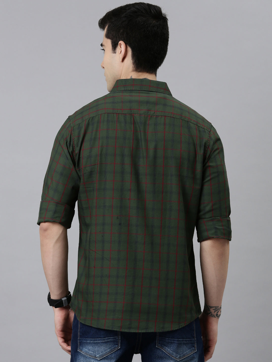 Heritage Green Checks Shirt Checks Shirt Bushirt