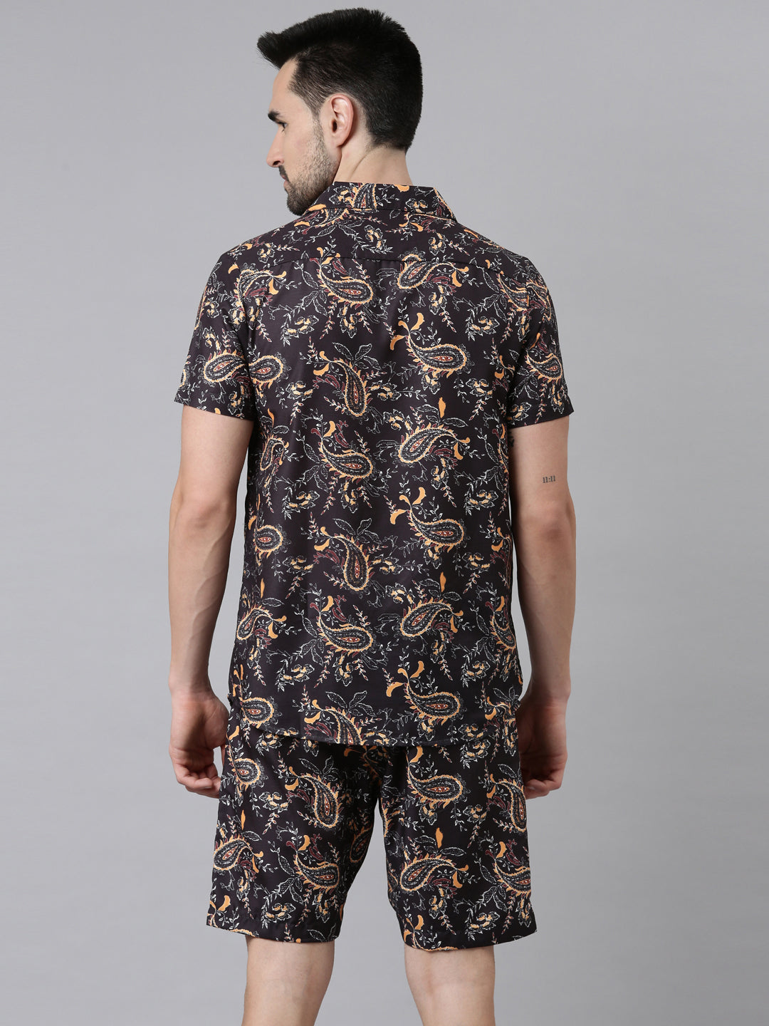 Kalamkari Black Co-Ords Co-Ords Bushirt
