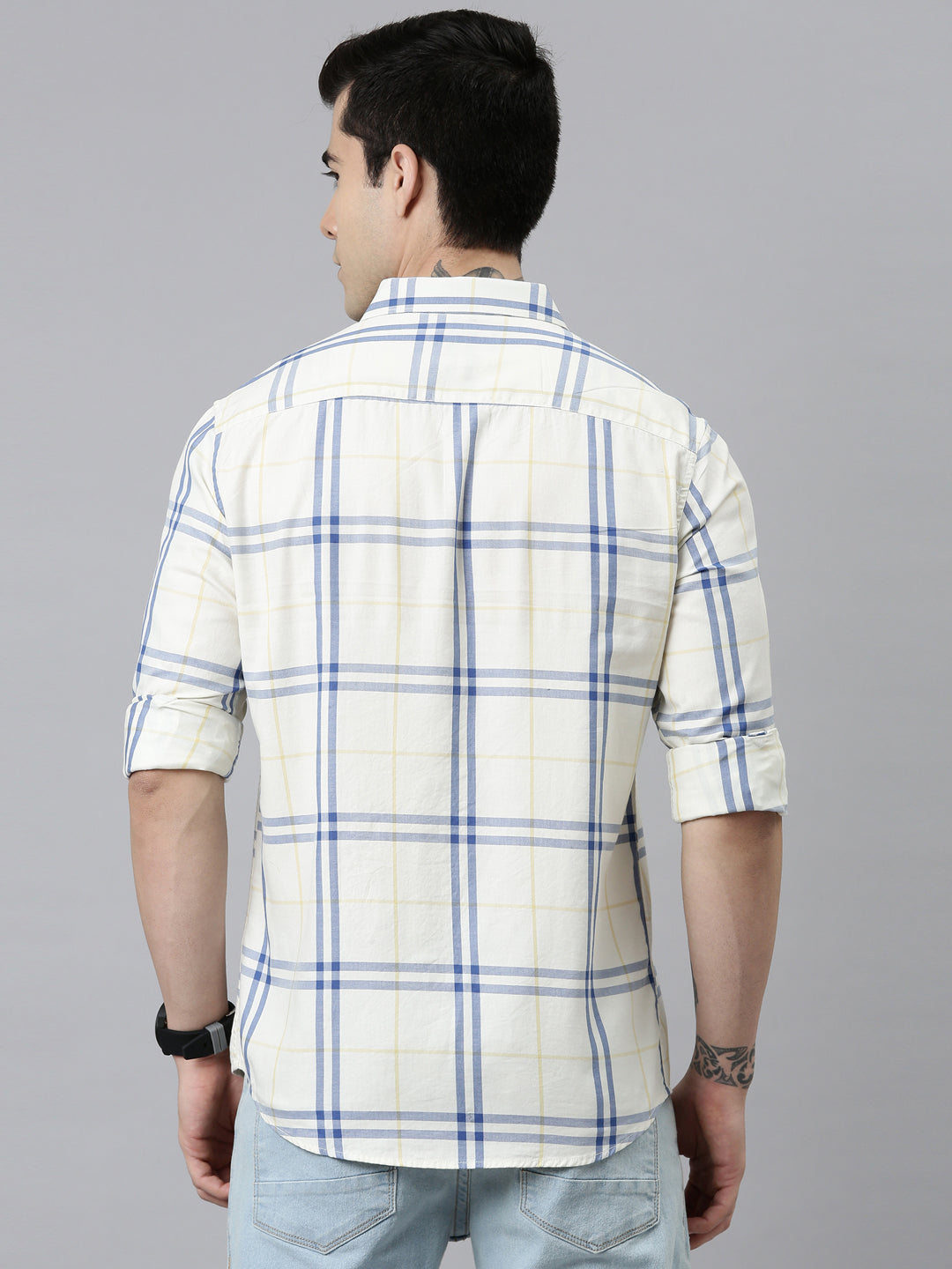 Heritage Cream Checks Shirt Checks Shirt Bushirt