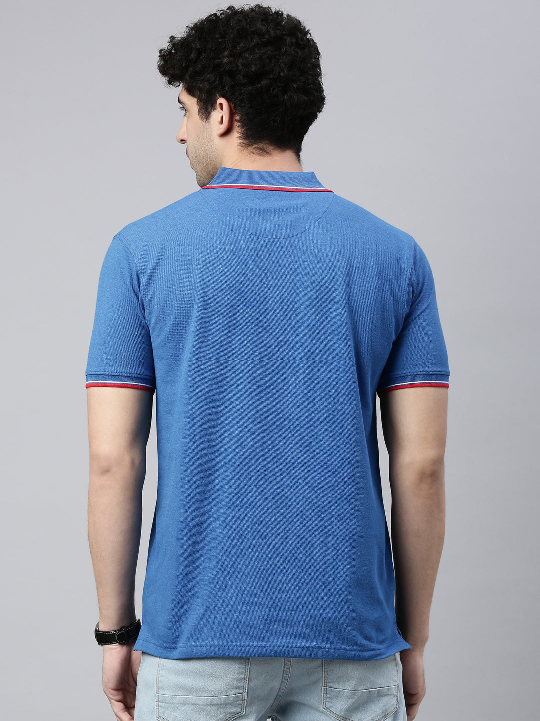 Ocean Mélange Tipped Polo T-Shirt Polo Tees Bushirt