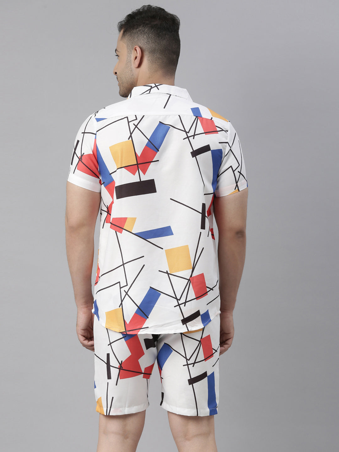 Pop White Night Suits Co-Ords Bushirt