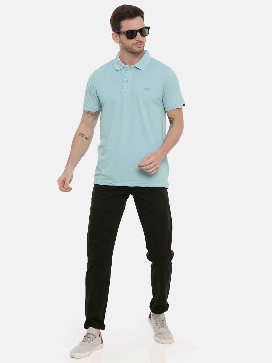 Bright Sky Polo Neck T-Shirt Polo Tees Bushirt