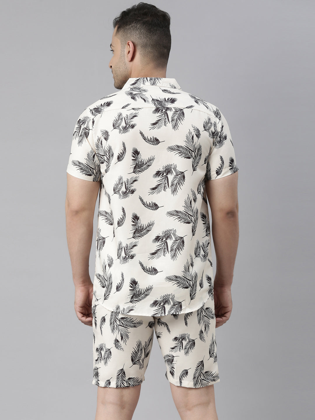Holiday Coconut Tree Ivory Night Suits Co-Ords Bushirt