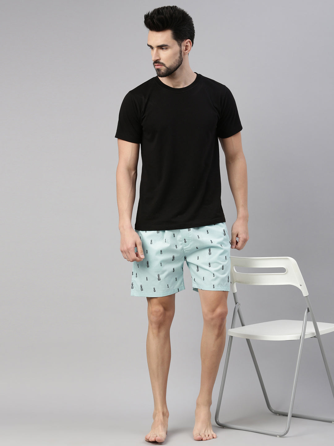 Pineapple Light Blue Boxers Boxers Bushirt