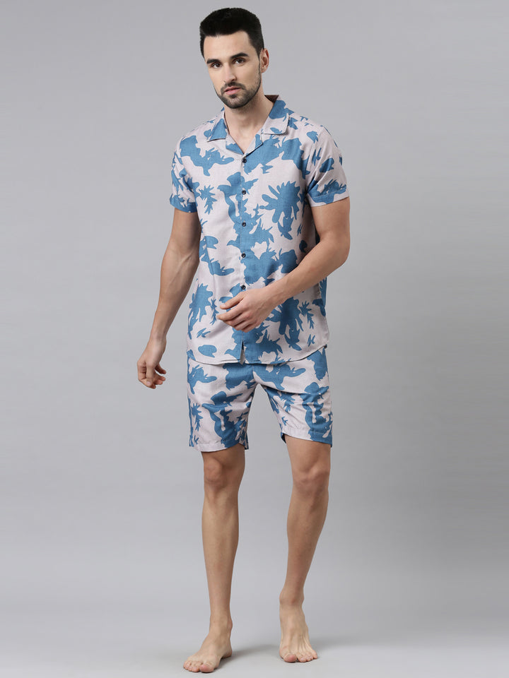 Ice Berg Printed Co-Ords Regular Size Co-Ords Bushirt