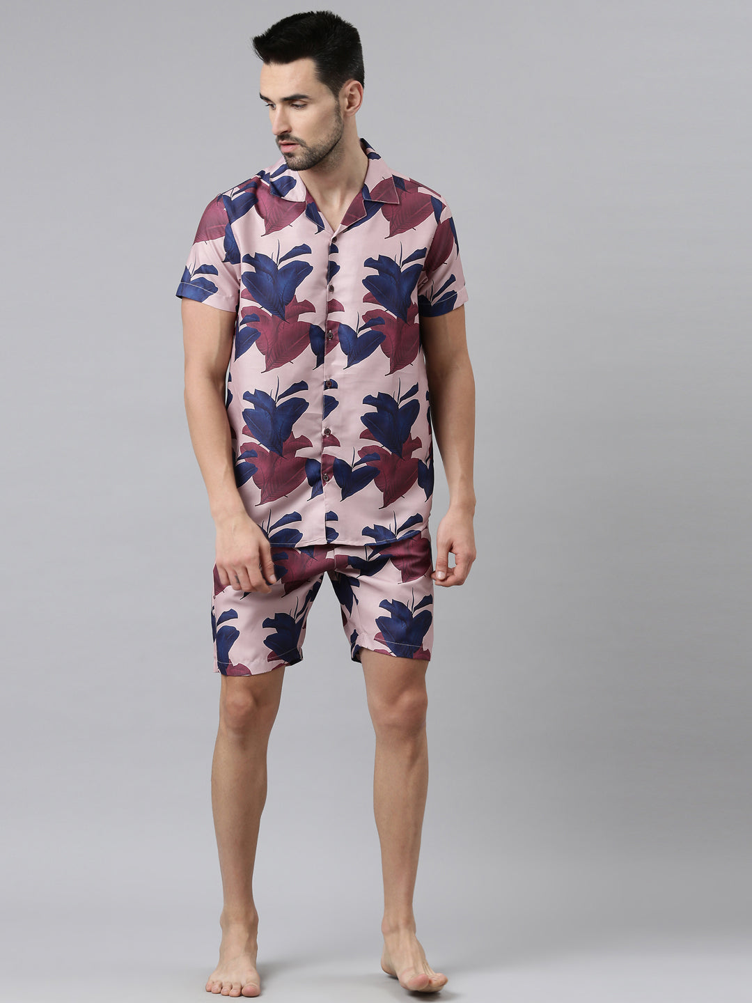 Onion Pink Printed Co-Ords Co-Ords Bushirt