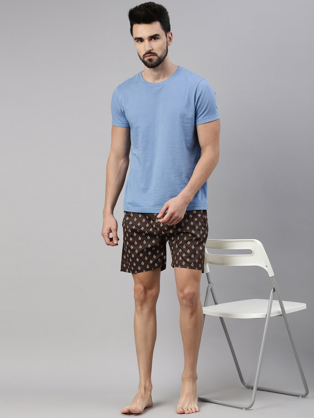 All Over Printed Iron Grey Boxers Boxers Bushirt