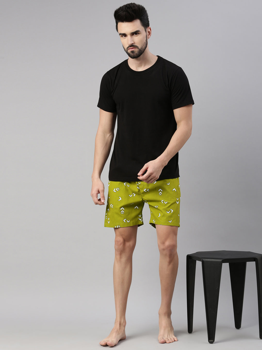 All Over Printed Pickle Green Boxers Boxers Bushirt