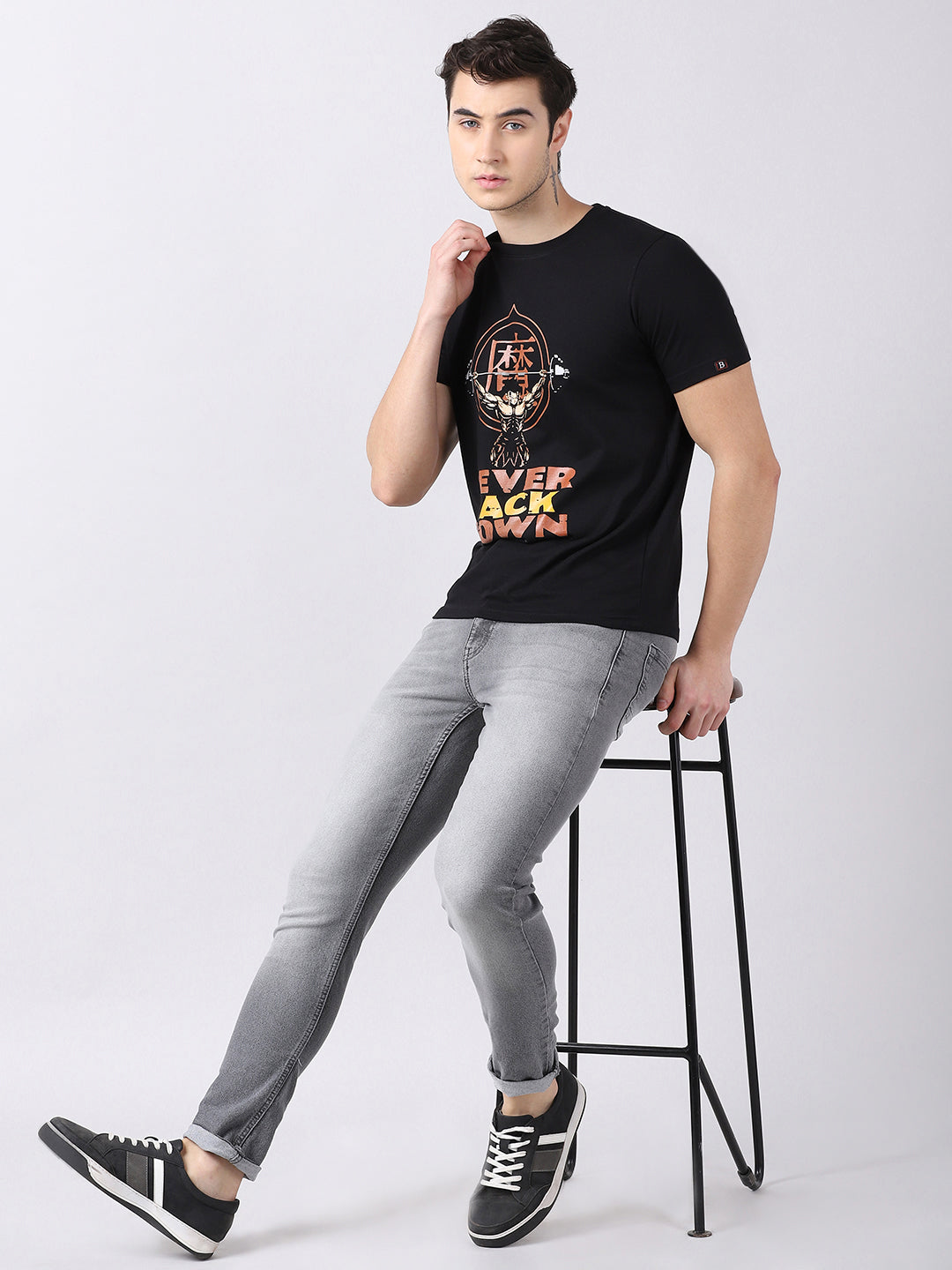 Dragon Ball Z Motiovation Never Give Up Anime T-Shirt Graphic T-Shirts Bushirt