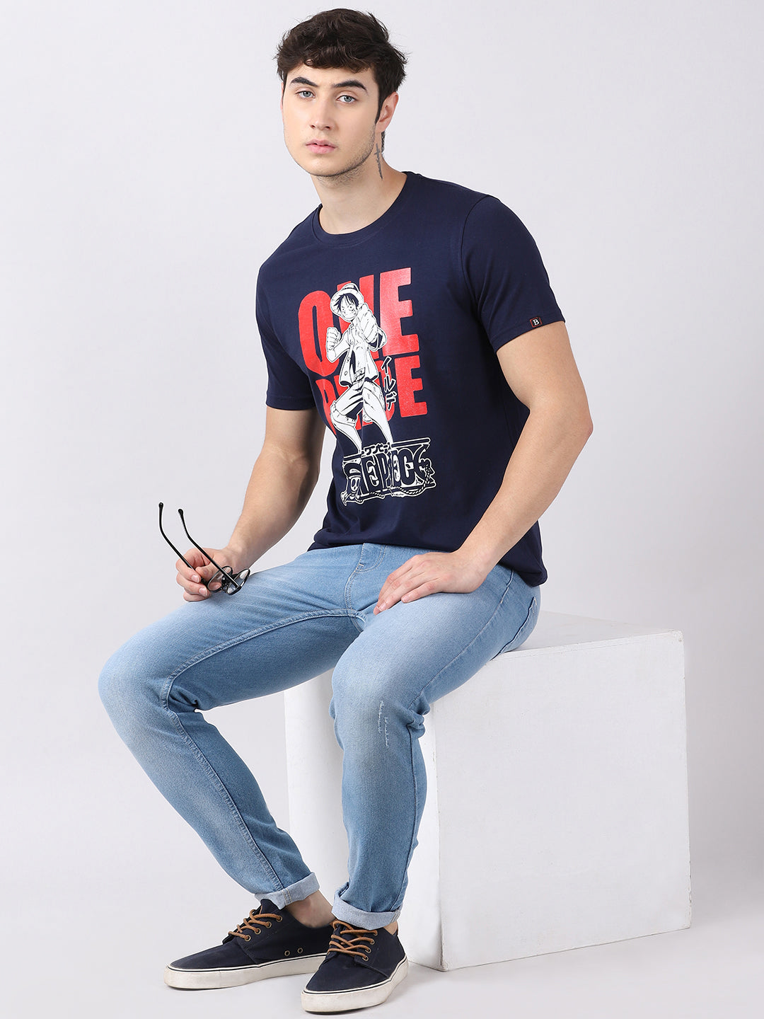 One Piece Straw Hat design Anime T-Shirt Graphic T-Shirts Bushirt