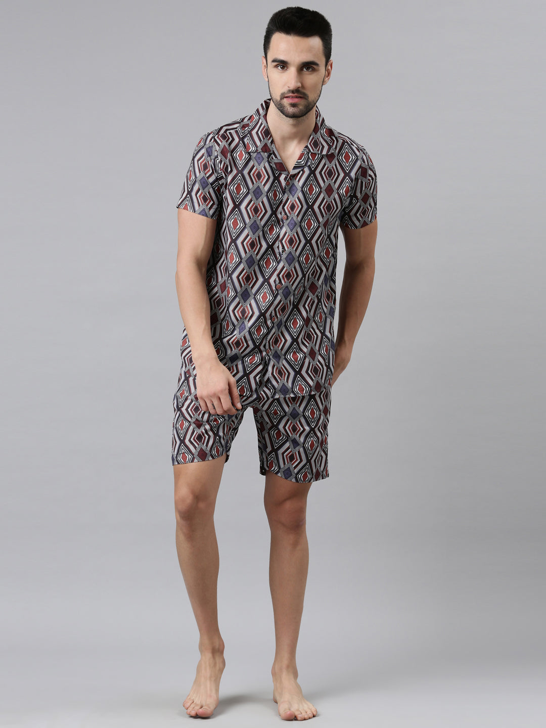 Black Printed Co-Ords Co-Ords Bushirt