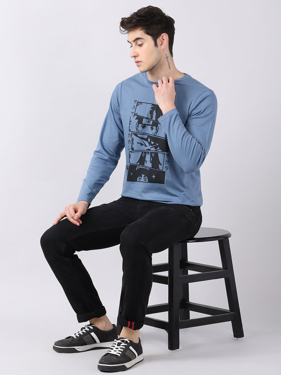 Naruto attack - Naruto Anime T-Shirt Full Sleeves Bushirt