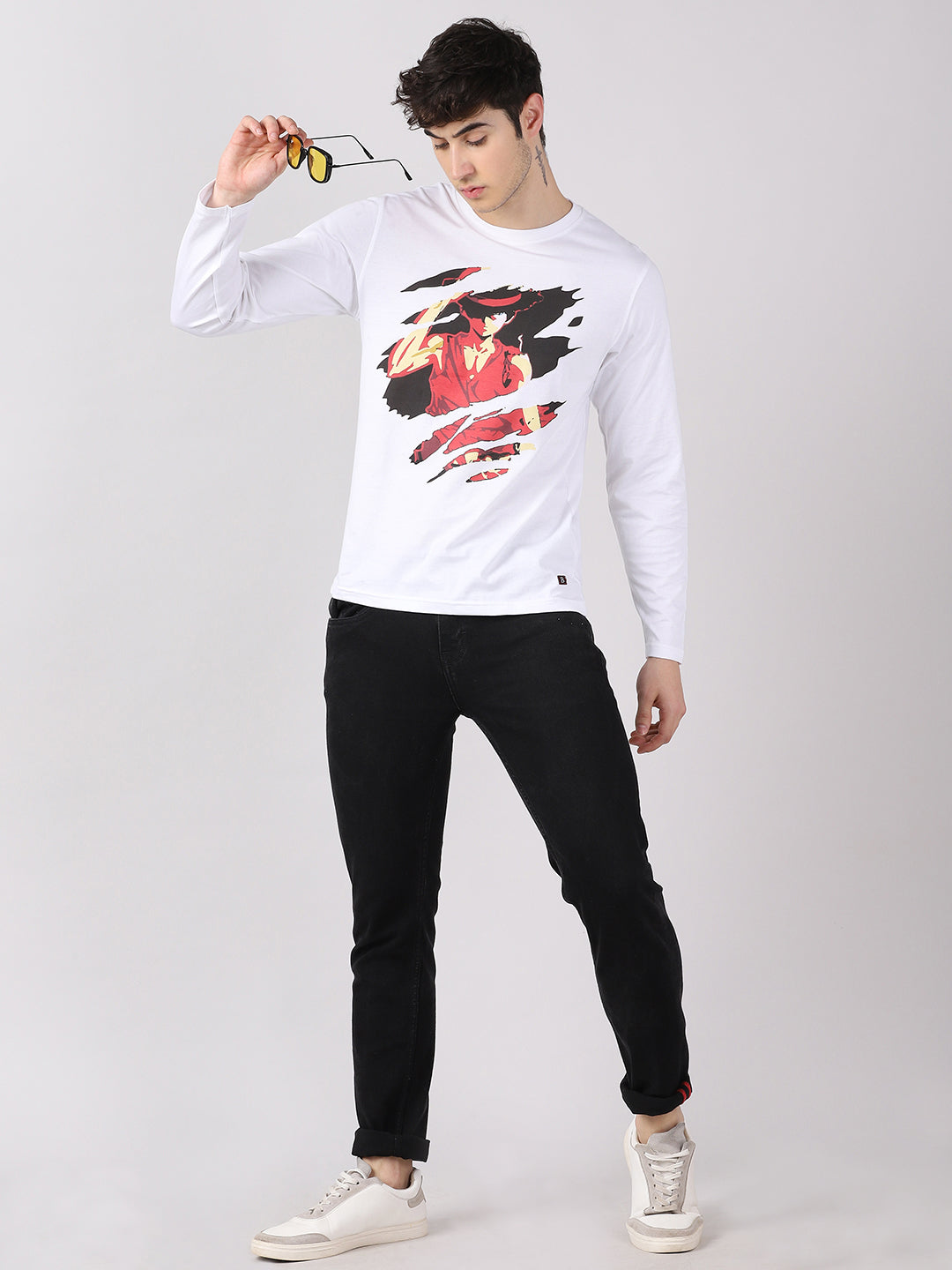 Luffy Angry - One Piece Anime T-Shirt Full Sleeves Bushirt