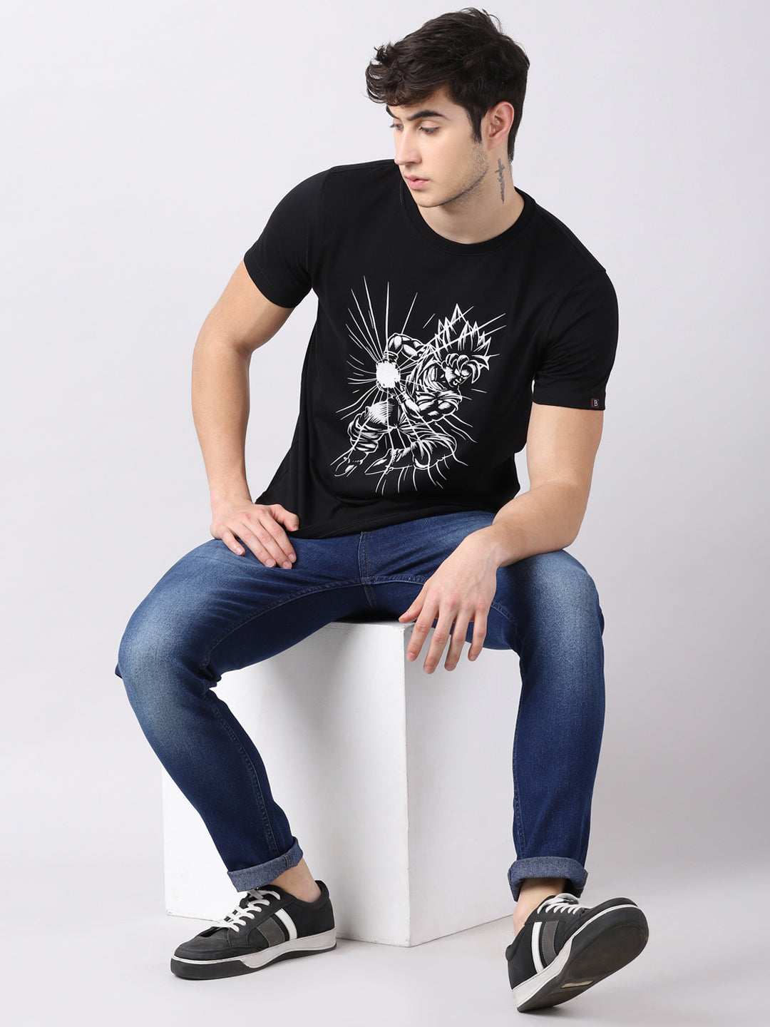 Dragon Ball Z (DBZ) -- Super Saiyan Vegeta Ki Blast Anime T-Shirt Graphic T-Shirts Bushirt