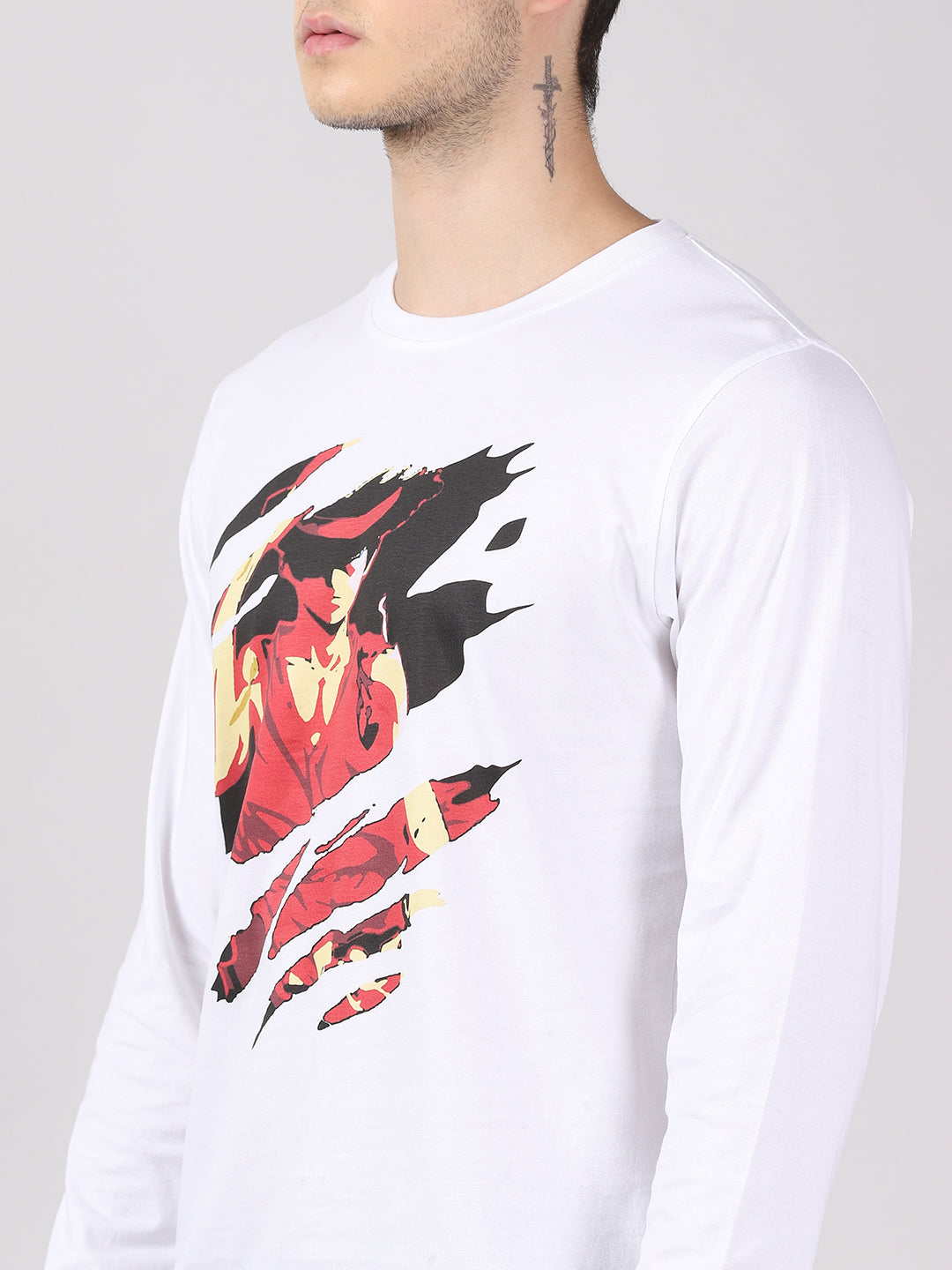Luffy Angry - One Piece Anime T-Shirt Full Sleeves Bushirt