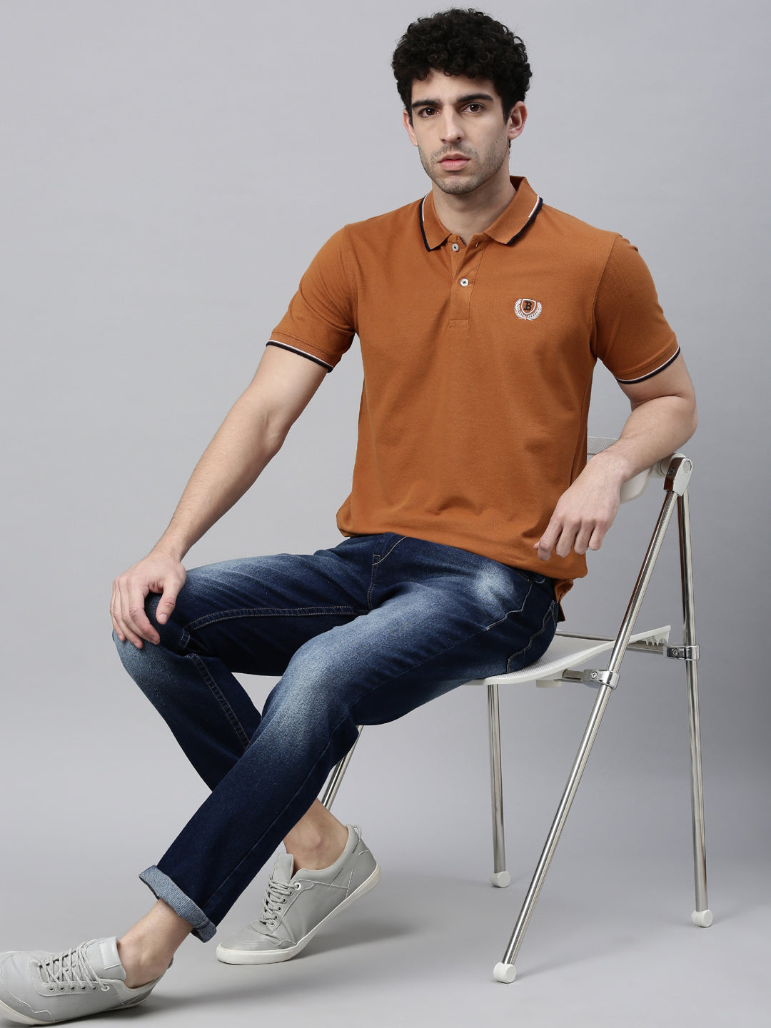 Caramel Tipped Polo T-Shirt Polo Tees Bushirt