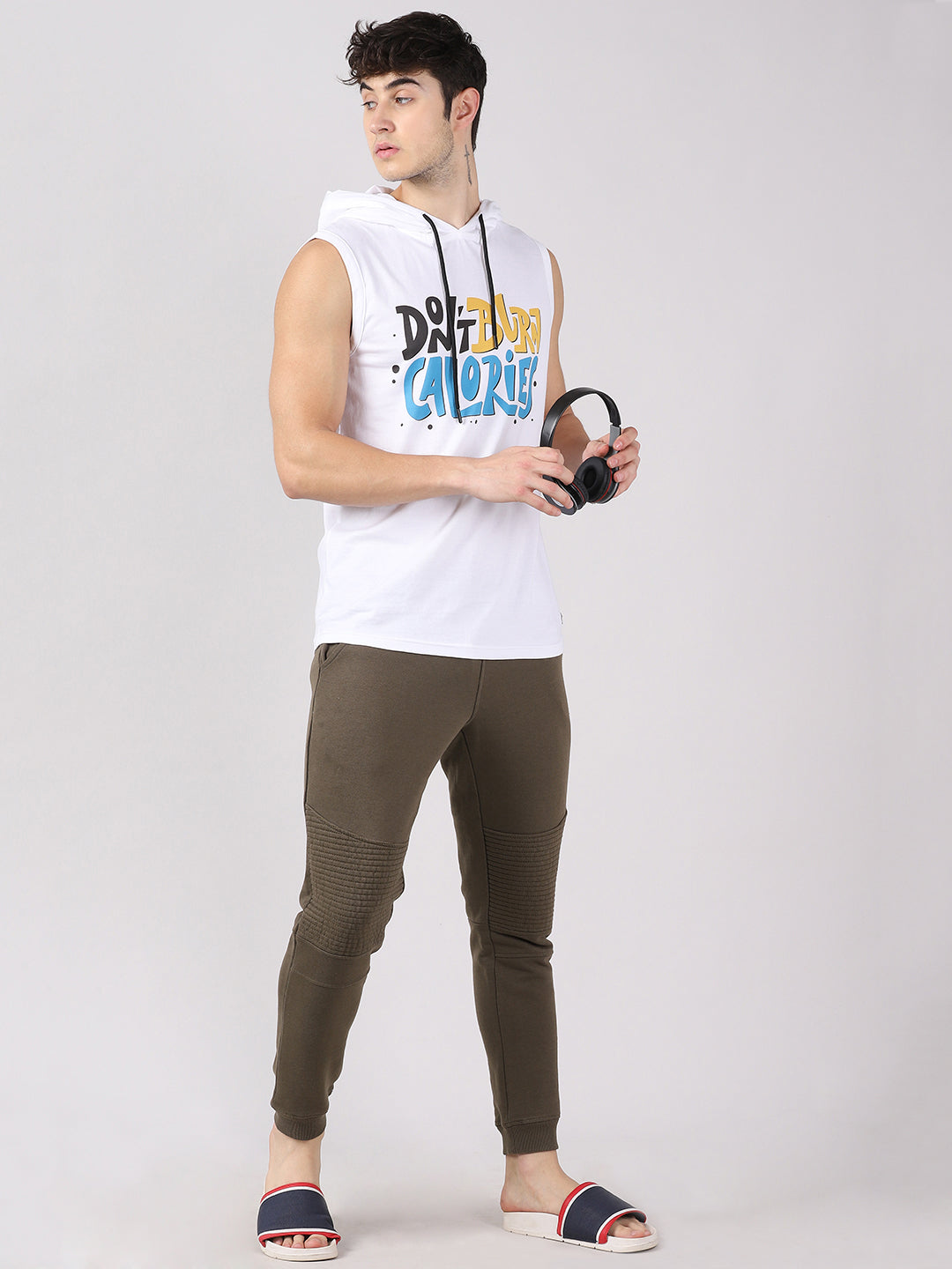 Don't Burn Calories Sleeveless Hoodies Vest Bushirt