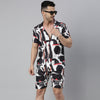 Abstract Black & White Co-Ords Regular Size Co-Ords Bushirt