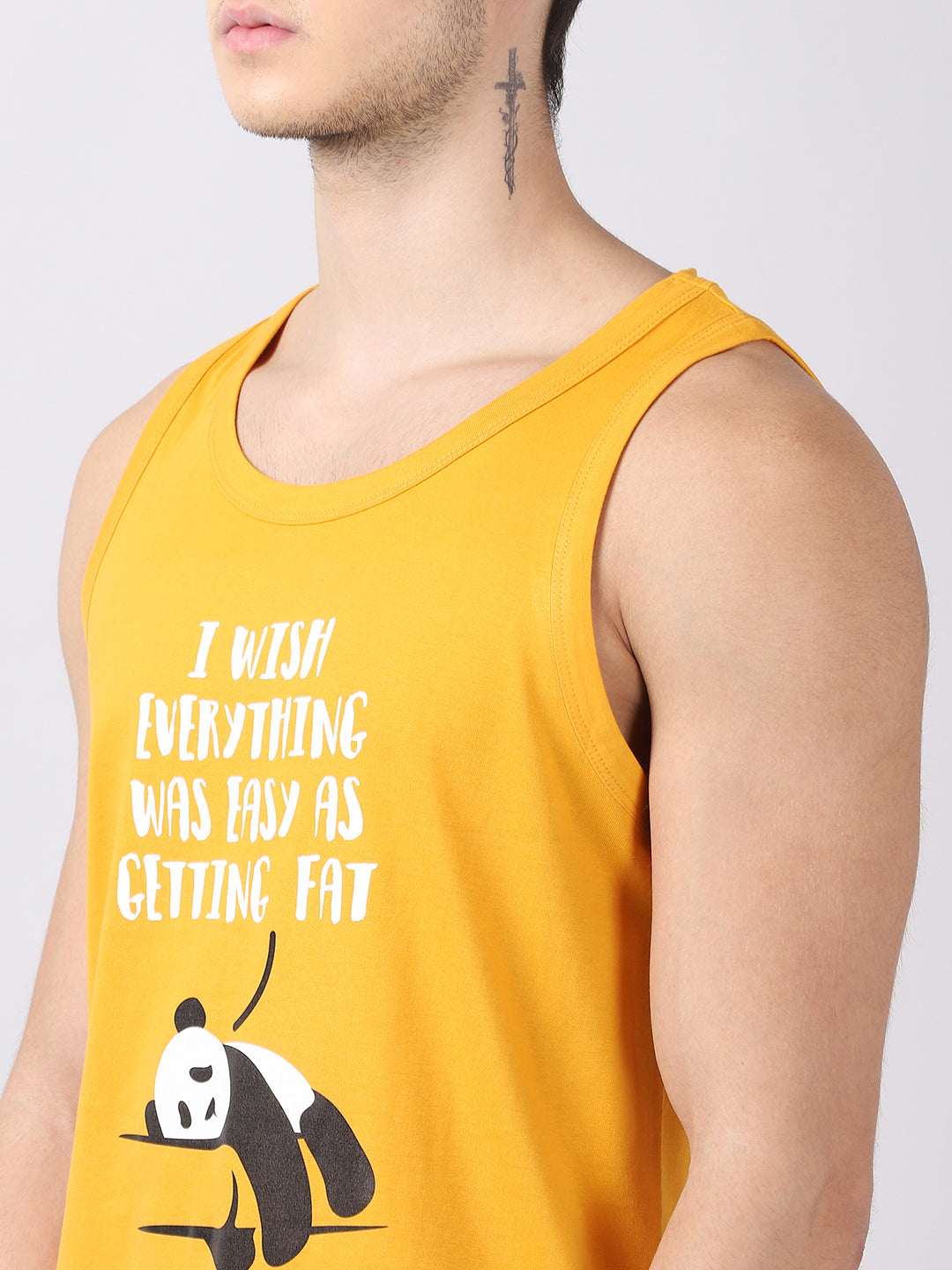 I Wish Everything Sleeveless T-Shirt Vest Bushirt