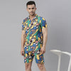Funny Graffiti Green Night Suits Regular Size Co-Ords Bushirt