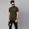 Olive Chinese Collar Polo T-Shirt Polo Tees Bushirt