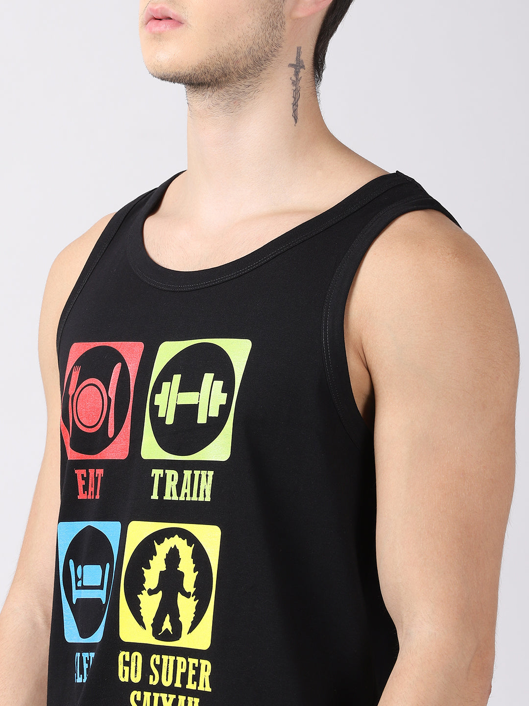 Go Super Saiyan Anime Sleeveless T-Shirt Vest Bushirt