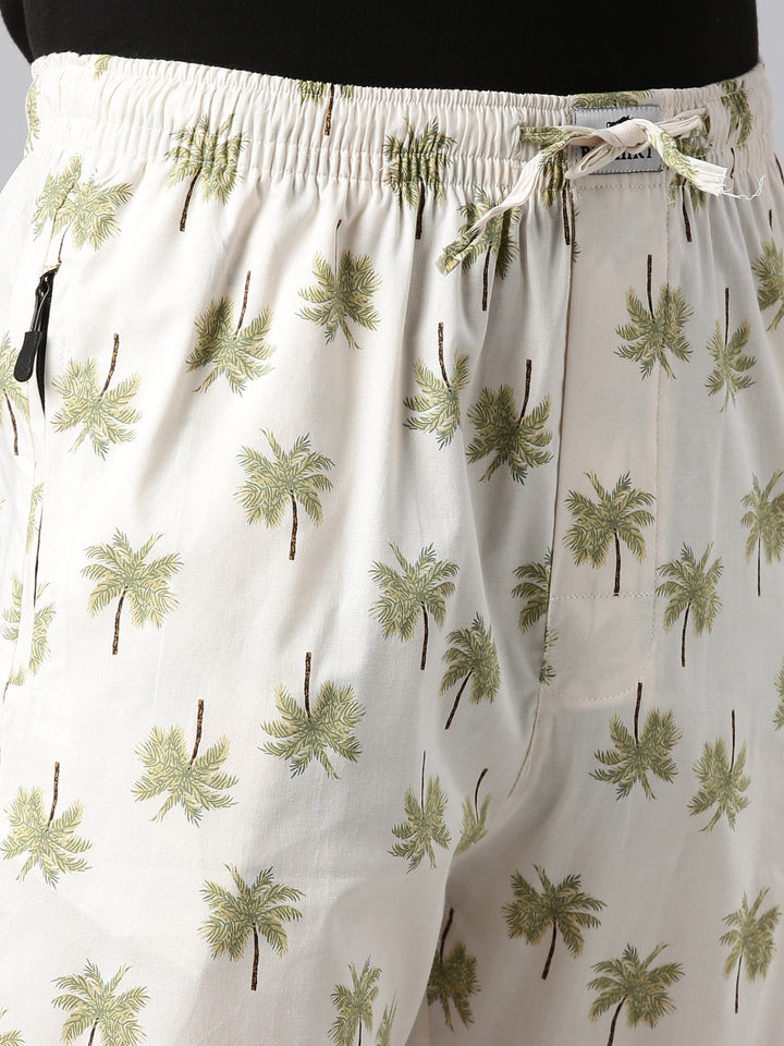 Palm Tree Ivory Pyjamas Pyjamas Bushirt