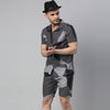 Irregular Strips Block Grey Co-Ords Regular Size Co-Ords Bushirt