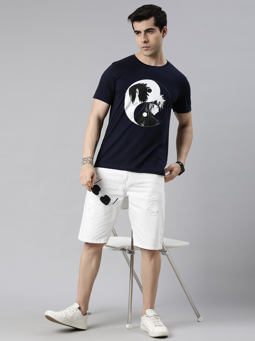 Demon's ying yang Anime T-Shirt Graphic T-Shirts Bushirt