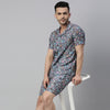 Geometric Grey Co-Ords Regular Size Co-Ords Bushirt